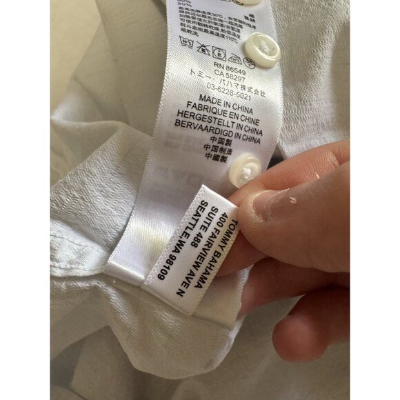 Tommy Bahama Men Button Down Long Sleeve Shirt Silk Cotton Blend Size XXL Preppy - Picture 13 of 15